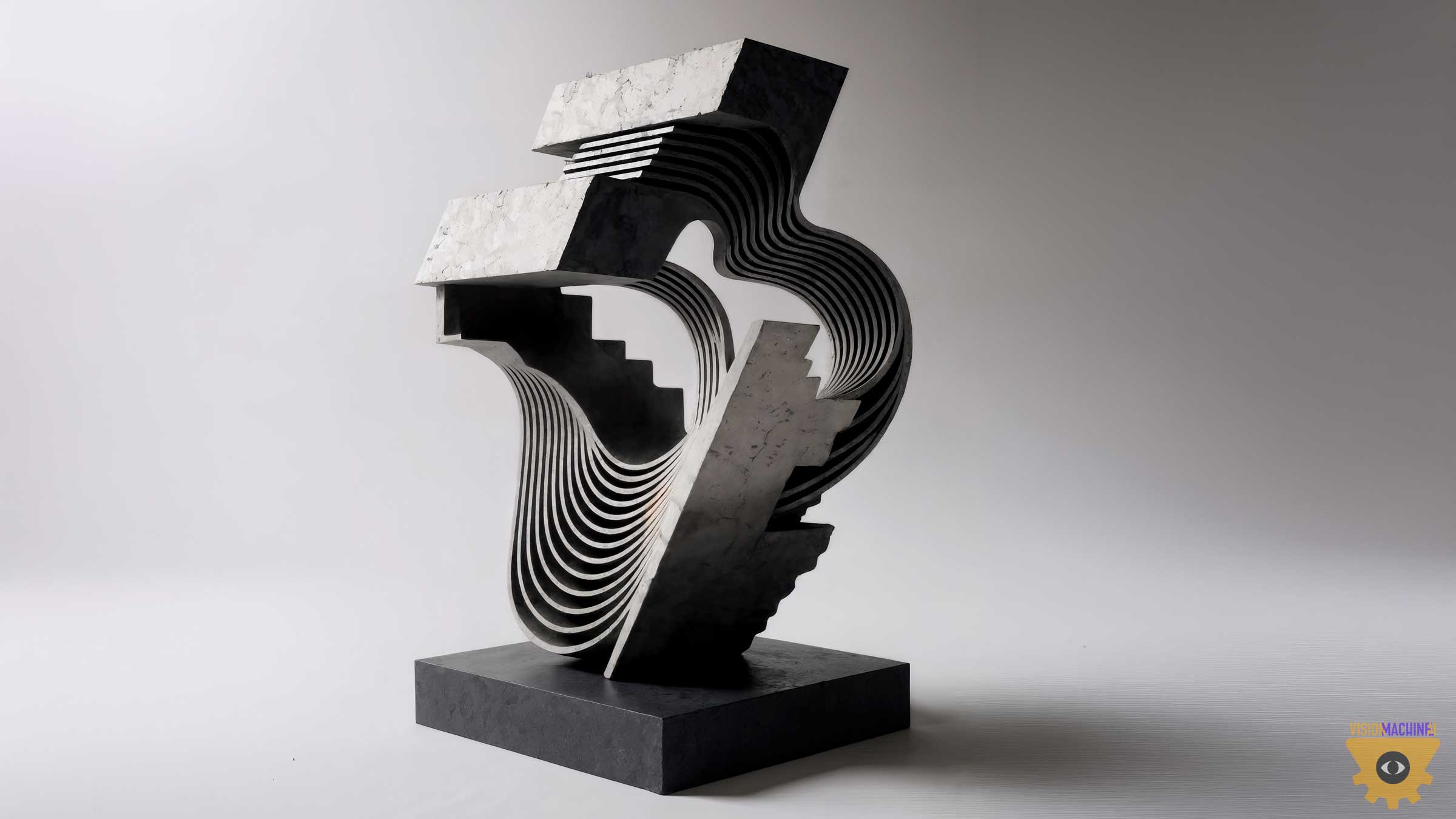 Sculpt AI — robotic concrete monolith from algorithmic geometry